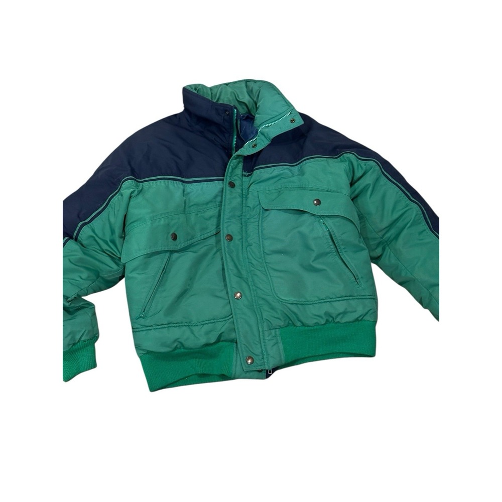 VTG  Pacific Trail Goose Down Meduim , ‎ Color Block, Puffer Ski Coat Retro 80S